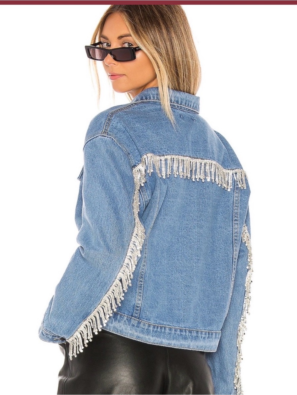 Raya Rhinestone Fringe Jacket - Picture 3 of 6